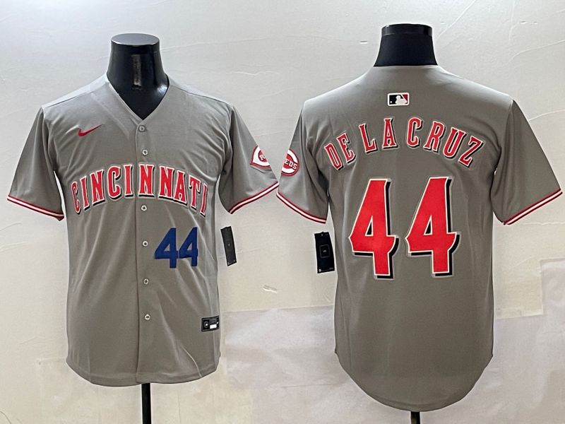 Men Cincinnati Reds #44 Delacruz Grey Game Nike 2025 MLB Jersey style 3->cincinnati reds->MLB Jersey